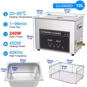 Nettoyeur à ultrasons de table commercial variable avec support, nettoyeur à ultrasons en acier inoxydable pour la construction agricole et la <span class=keywords><strong>maison</strong></span> - Product Image 3