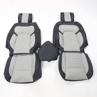 Ensemble complet de housses de siège de voiture en cuir Napa PU et fibre de carbone imperméables, design original, pour Dodge Ram 1500 2005-2025 (5-6 places)