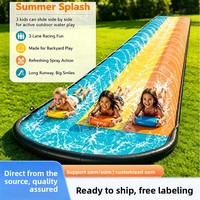 Nouveau toboggan aquatique gonflable en PVC pour enfants, utilisation scolaire et extérieure, activité parent-enfant pour 2-3 personnes