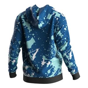 Men's <b>Blue</b> Camo <b>Long</b> <b>Sleeve</b> Jersey Waterproof Fishing Shirt Hoodie with Plus Size Option - Product Image 4