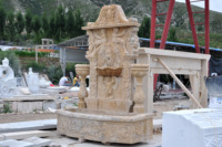 Sculpté à la main jardin décor pierre mur fontaine jardin Antique français granit marbre pierre tête de Lion fontaine mur fontaine d'eau