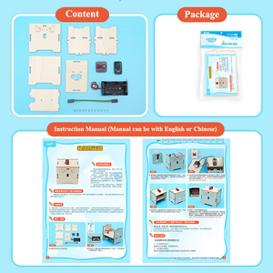 Kit d'alerte antivol DIY <span class=keywords><strong>en</strong></span> <span class=keywords><strong>bois</strong></span> naturel durable pour activités Montessori, jouet éducatif robuste <span class=keywords><strong>et</strong></span> sécurisé - Product Image 2