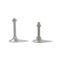 Pied réglable M16, pied plat galvanisé M12, pied de support M14, pied fixe en forme de goutte d'eau, pieds de nivellement à vis
