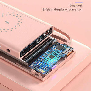 Batteries externes sans fil 10000mAh 20000mAh 30000mAh avec 4 câbles intégrés, chargeur portable avec cordon - Product Image 4