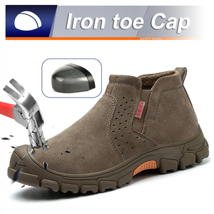 Jiankun phong cách Irontoe chống đâm thủng thợ hàn an toàn khởi động cao breathability Lưới Đế cap thâm nhập bảo vệ - Product Image 2