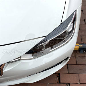 Autocollant de recouvrement de phare de voiture pour BMW 2013-2019 F30 F32 F33 F34 F35 F31 318i 320i Noir brillant/Fibre de carbone - Product Image 3