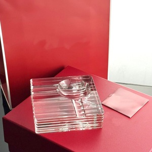 Luxury Transparent groove Design Crystal Cigar Ashtray Square Shape Handmade Craftsmanship - Product Image 5