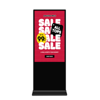 55 pouces intérieur PCAP LCD écran d'affichage kiosque tactile sol debout signalisation numérique Totem publicité vidéo utilisation avec SDK OEM