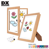 Cadre Photo Enfant Sur Mesure avec Passe-Partout, Rangement et Affichage d'Œuvres d'Art Interchangeables, Cadre Noir et Blanc pour Mur ou Table