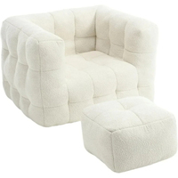 Pouf carré en velours rembourré pour grossistes en ligne – Design contemporain, gain de place, idéal appartement, chambre, mobilier facile à assembler