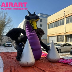 Dragón Inflable de 8 Metros para Decoración de Exteriores, Dragón Gigante Inflable que Escupe <span class=keywords><strong>Fuego</strong></span> para Decoración de Películas - Product Image 1