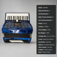 Accordéon portable professionnel à 30 touches chromatiques, 60 basses et 3 registres, instrument de musique pour performance professionnelle
