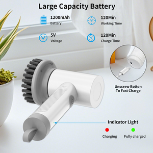 Cepillo de limpieza giratorio eléctrico 4 en 1, fregador giratorio eléctrico, cepillo de limpieza de utensilios de cocina de mano inalámbrico recargable por USB - Product Image 5