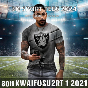 เสื้อยืดกีฬาผู้ชายพิมพ์ลายดิจิทัลขายส่งปี 2024 แขนสั้น เป็นมิตรกับสิ่งแวดล้อม ทีมอเมริกันฟุตบอล โพลีเอสเตอร์ 100% แห้งเร็ว - Product Image 2