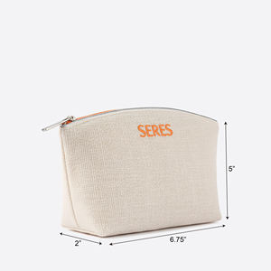 Bolsa de Belleza Multiusos con Textura Natural, Lista para Viajar, Cierre de Cremallera Personalizable, Capacidad de 6.75x5x2 Pulgadas, Estuche para Cosméticos y Cuidado de la Piel - Product Image 2