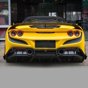 Diffuseur arrière en fibre de carbone sèche, fait main, finition brillante, fixation OEM, pièces de tuning racing pour Ferrari F8 Tributo Spider - Product Image 4