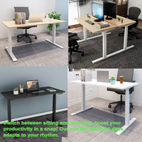 Bureau assis-debout électrique à double moteur, cadre de bureau réglable en hauteur, mobilier de bureau, table d'ordinateur