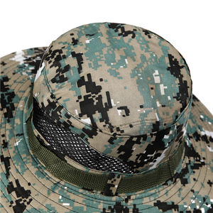 Chapeau de pêcheur <span class=keywords><strong>en</strong></span> toile camouflage respirant pour enfants et adultes, idéal pour la chasse, la randonnée, la pêche et l'escalade, avec cordon, fourni par l'usine - Product Image 4