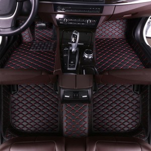 Tapis de sol de voiture en cuir de luxe personnalisés Lolly pour Reiz <span class=keywords><strong>Auris</strong></span>, toutes saisons, ensemble complet, 10 mm d'épaisseur, motif diamant, antidérapant, facile à nettoyer - Product Image 1