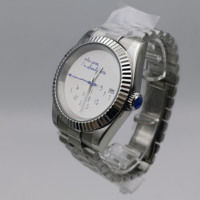 Relojes de Diseño con Esfera Blanca, Bisel Estriado y Fecha, Estilo NH35, Acero Inoxidable, Colección para Hombre, 'Who Cares I'm Already Late'