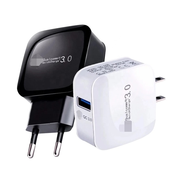 Factory Original Wholesale QC3.0 Usb Wall Charger 18w Fast Charging Power Adapter Quick Charge Fast Phone Charger Adapter
