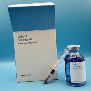 Ampolla Revitalizante Azul GHK-Cu con <span class=keywords><strong>Aloe</strong></span> <span class=keywords><strong>Vera</strong></span> y Ácido Hialurónico para la Eliminación de Líneas Finas, Lifting Facial, Renovación de la Piel y Sérum Hidratante - Product Image 2