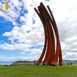 Large Sculpture Outdoor Large Size Outdoor Garden Decor Modern Abstract Corten Steel Sculpture