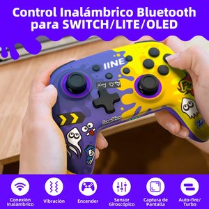 Control Inalámbrico IINE <span class=keywords><strong>para</strong></span> <span class=keywords><strong>Nintendo</strong></span> <span class=keywords><strong>Switch</strong></span> Graffiti Compatible con <span class=keywords><strong>Switch</strong></span>/Oled <span class=keywords><strong>Amiibo</strong></span> WakeUp Vibración TURBO NFC Gamepad - Product Image 3