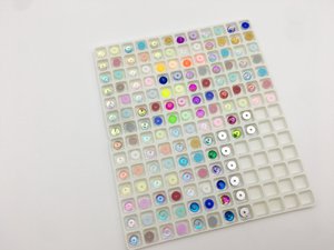 Kính sáng bóng khoan đáy phẳng với lỗ khoan thủy tinh pha lê màu lỗ giữa tay khâu khoan tự làm quần áo phụ kiện đám cưới - Product Image 4