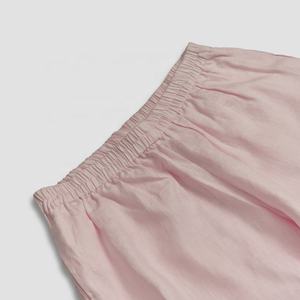Blush Pink due pezzi Set formato libero misto bambù o cotone adulto donna <span class=keywords><strong>notte</strong></span> indossa primavera indossare pigiama solido Top e Bottom - Product Image 5