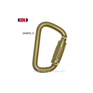 Triple-Lock Forged Steel (Zinc Plated) Carabiner OEM/ODM Manufacturer Taiwan 35kN CE EN 362 Certified - Product Image 5