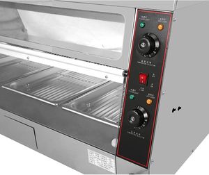 Nuova Vetrina Riscaldata Elettrica a 2 Ripiani in Argento, Larghezza 1,8M, Controllo Digitale Intelligente della Temperatura per <span class=keywords><strong>Hamburger</strong></span>, <span class=keywords><strong>Pizza</strong></span> e Fritti - Product Image 3