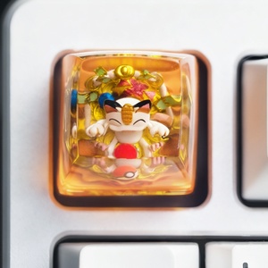 Keycap artisanal en résine imprimé en 3D Pokémon Meowth, usinage CNC, pour clavier mécanique - Product Image 2