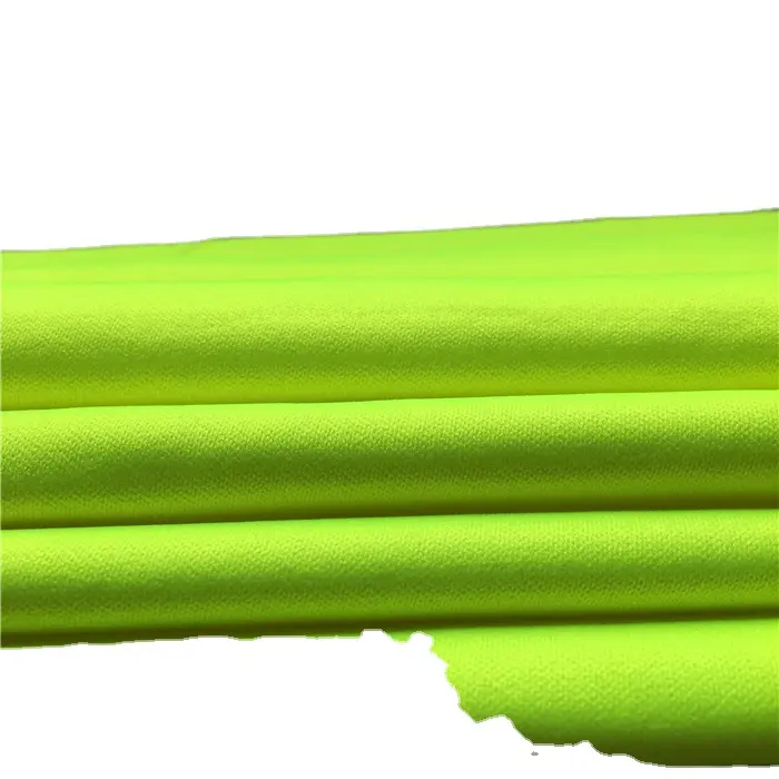 Тяжелая 80% полиэстер 20% хлопок смешанный хлопок сатин флуоресцентный зеленый спортивный жилет уличная одежда TC саржевая ткань
