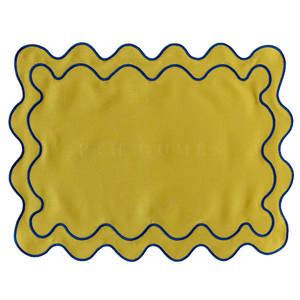 Nouveaux sets de table festonnés brodés en palmier des Bahamas, personnalisés, tissés, écologiques, antidérapants et antibactériens, couleurs unies pour la maison - Product Image 4