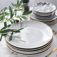 Ensemble de vaisselle en céramique bon marché et créatif, 6/8/10,5 pouces, ensembles de vaisselle en porcelaine pour restaurant, mariage