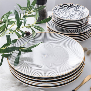 Ensemble de <span class=keywords><strong>vaisselle</strong></span> en céramique bon marché et créatif, 6/8/10,5 pouces, ensembles de <span class=keywords><strong>vaisselle</strong></span> en porcelaine pour restaurant, mariage - Product Image 5