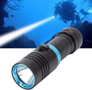 Lampe de plongée sous-marine à intensité variable, étanche à 100 m, lampe de poche T6 LED, torche de plongée 1200 lumens, lampe de poche sous-marine - Product Image 1