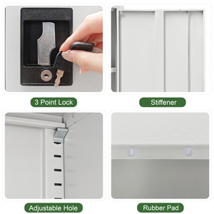 خزانة ملفات معدنية مسطحة للتخزين المكتبي، خزائن ملفات قابلة للقفل، أثاث لتخزين الملفات - Product Image 3