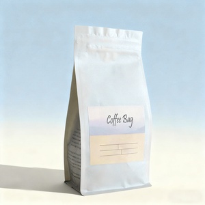 Bolsas Biodegradables Reutilizables Impresas Personalizadas de 4 Oz 1 kg, Bolsas de Fondo Plano para Empacar Granos de Café con Válvula y Cierre - Product Image 2