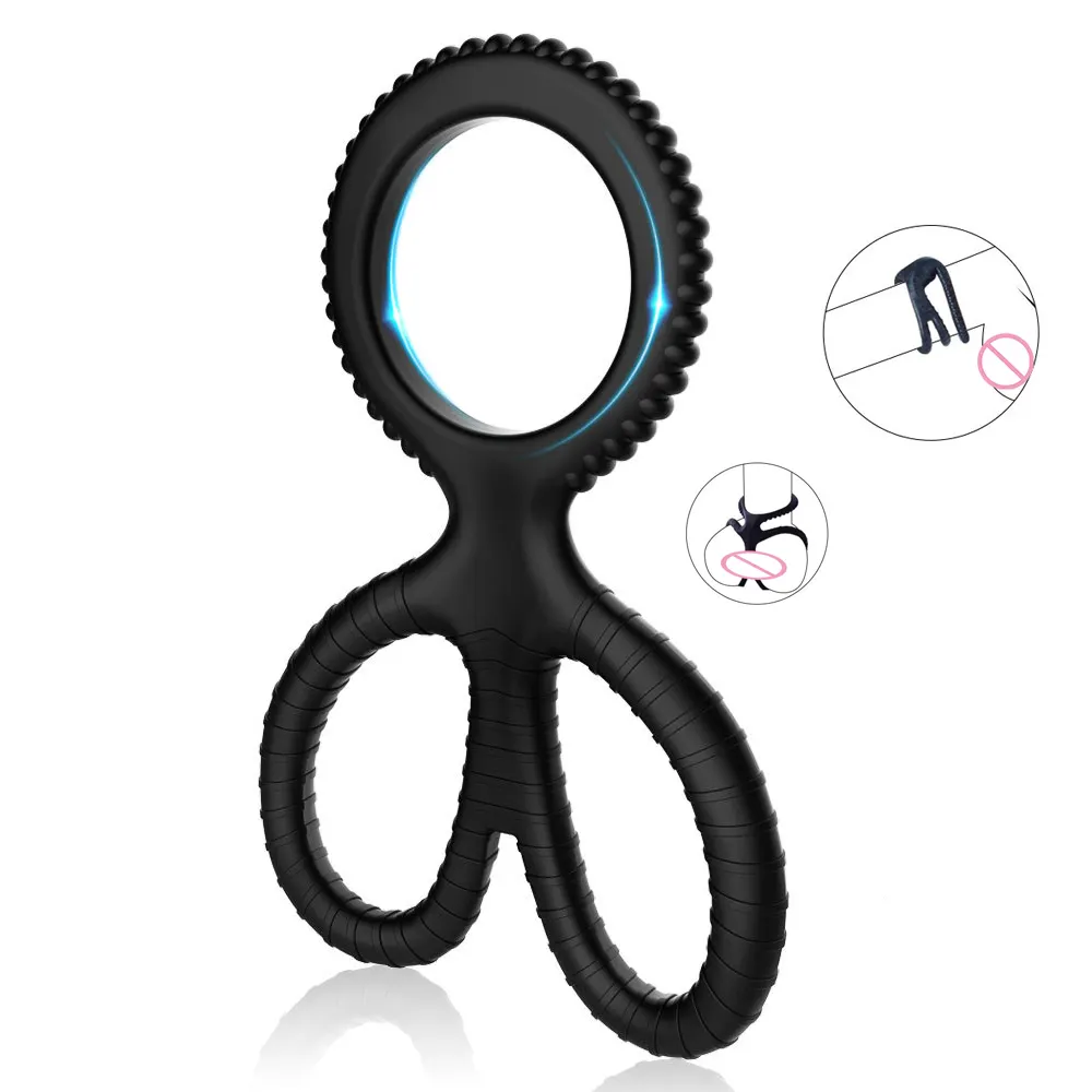 Silikon Penis Ring 3 in 1 Ultra Soft Cock Ring zur Erektion Verbesserung der Ausdauer Verlängerung Cock Ringe für Männer Adult Toys