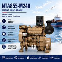 Mesin Diesel Laut SCDC Cums NTA855-M240 4 Tak 1800RPM Turbocharged 6 Silinder Berpendingin Air untuk Kapal Kerja Berat