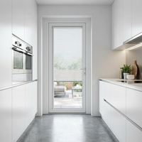 Porte battante minimaliste en alliage d'aluminium, insonorisée, étanche, avec fermeture magnétique silencieuse, pour la maison, la chambre, la salle de bain, utilisation intérieure