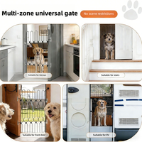Barrière de sécurité pliable pour animaux de compagnie en acier au carbone, clôture rétractable pour chiens et chats, pour escaliers, cuisine et portes, barrière murale intérieure