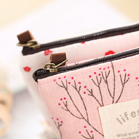 Dompet koin wanita dan anak-anak, dompet kecil mode lucu pola permen kanvas dengan penutup ritsleting dompet perubahan portabel