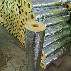 Sezione di Tubo in <span class=keywords><strong>Lana</strong></span> di Vetro Rivestito in Alluminio per HVAC e Tubazioni dell'Acqua Refrigerata, Barriera al Vapore Ignifuga, Fornitura Diretta dalla Fabbrica - Product Image 3