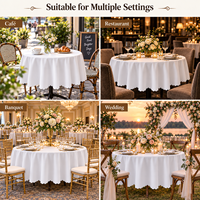 Nappe de table ronde en polyester imperméable sur mesure pour événements, mariages et fêtes
