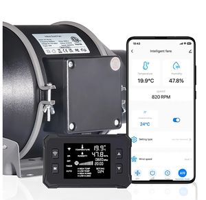 <span class=keywords><strong>Wifi</strong></span> kiểm soát 4 "EC Inline quạt thông minh App biến điều khiển tốc độ Lưỡi nhựa 110-240V cho phát triển Lều hydroponics - Product Image 3