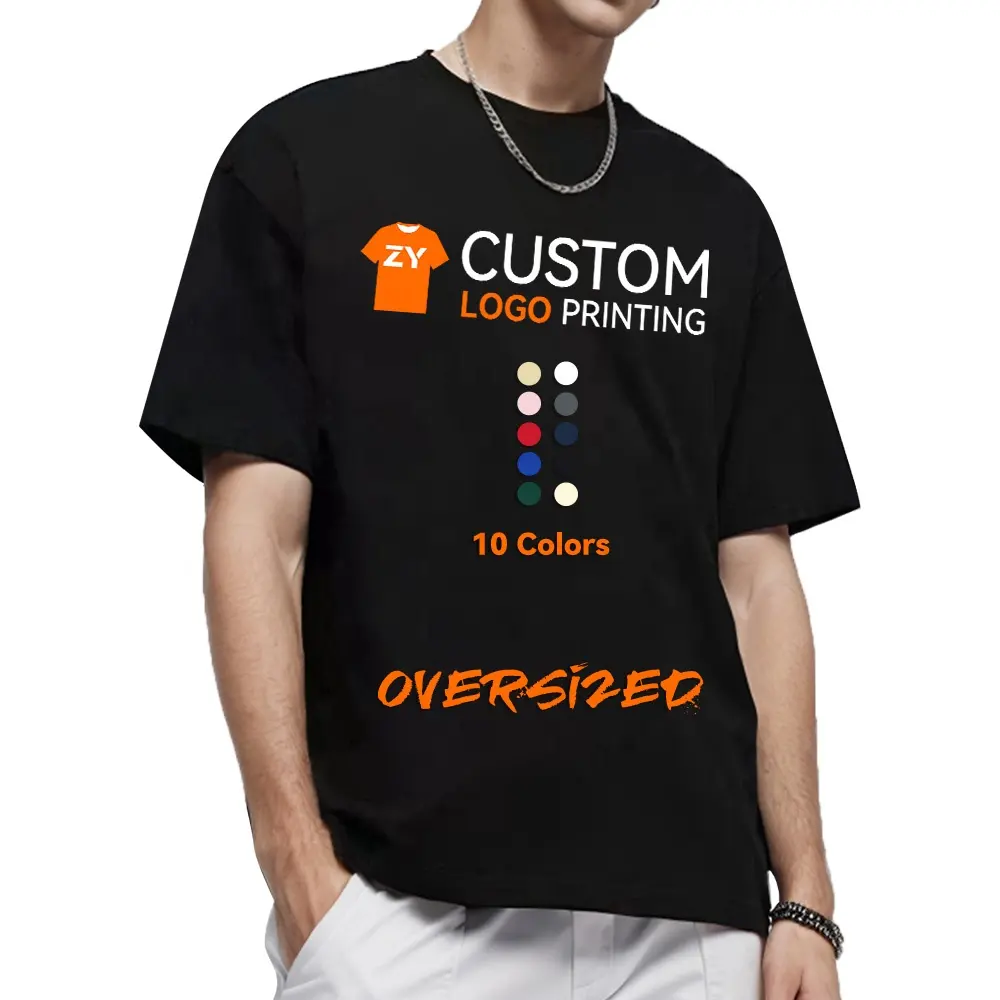 ZYtshirt 220G toptan unisex boş pamuklu T-shirt, LOGO baskılar ve özel boy T-shirt baskılar ile özelleştirilebilir
