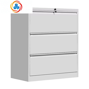 Meuble de classement métallique à 3 tiroirs latéraux, vertical, format A3, économique, sur roulettes - Product Image 2